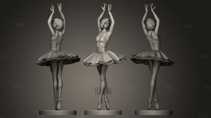Ballerina 5 stl model for CNC